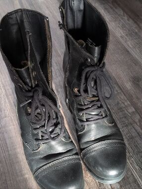 Lace-Up Leather Boots
